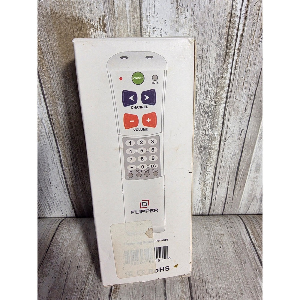 Flipper Big Button Universal Remote Control for TV / Cable White Senior Friendly - Picture 4 of 4